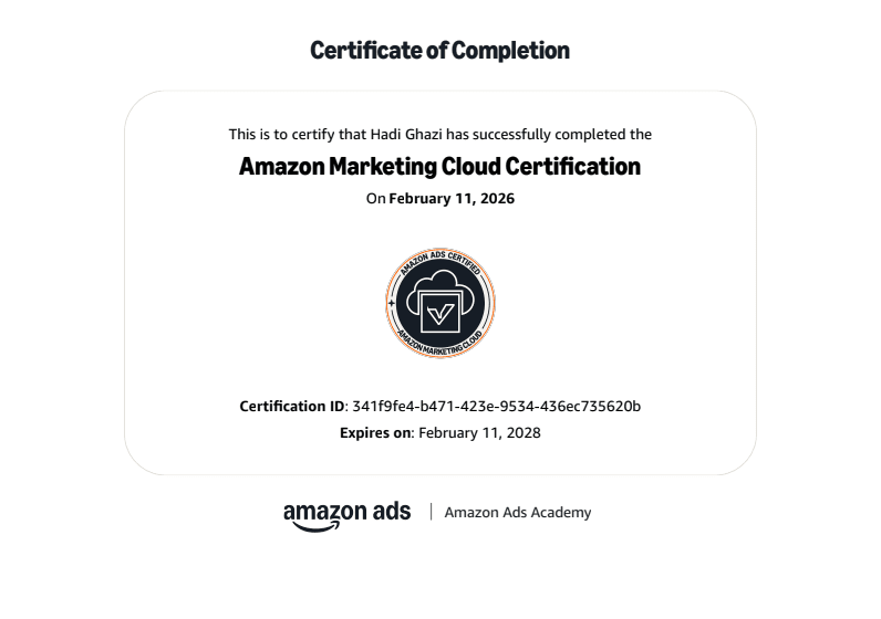 Amazon - Amazon Marketing Cloud Certification